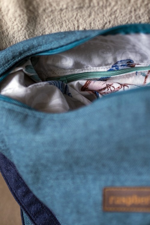 Turkusowo-miodowa boho bag