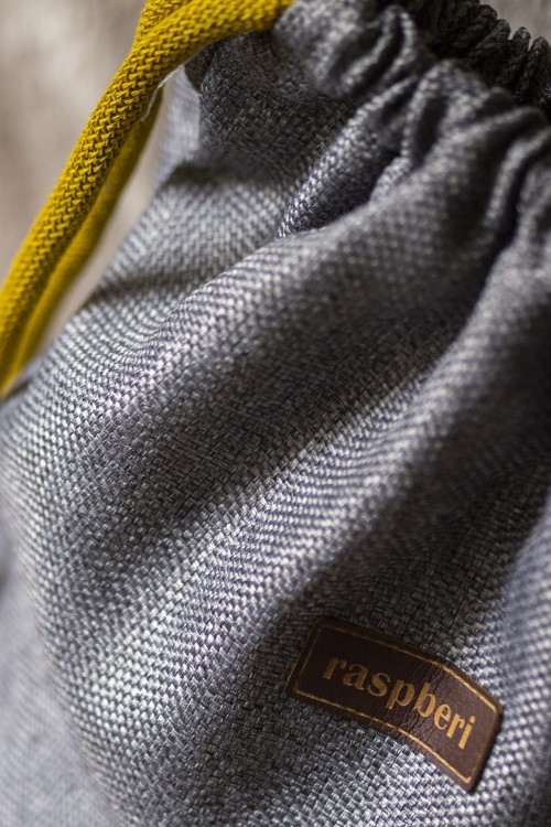 Szary duży workoplecak basic plecionka