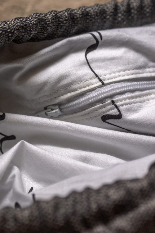 Szary duży workoplecak basic plecionka