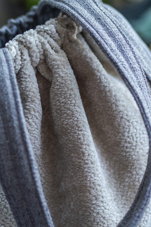 Kremowo-szary plecak torba 2w1