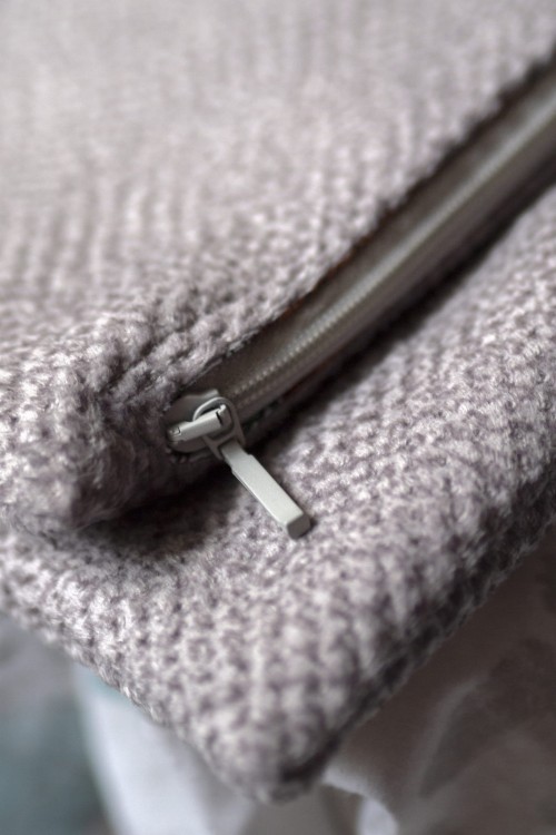 Składana kopertówka z weluru melanż