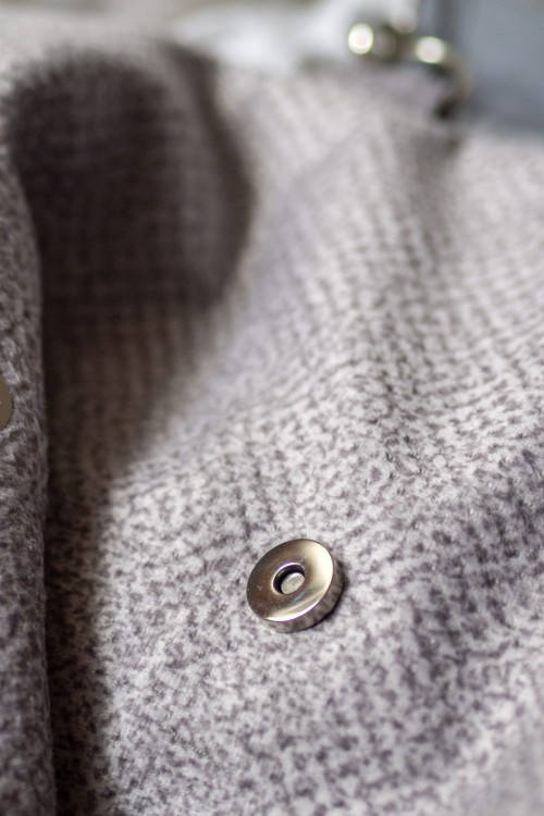 Składana kopertówka z weluru melanż