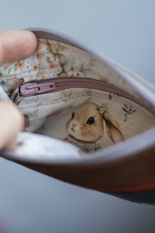 Brązowo-szary portfel damski