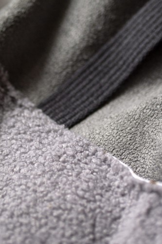 Szaro-różowa duża torba z kominem baranek