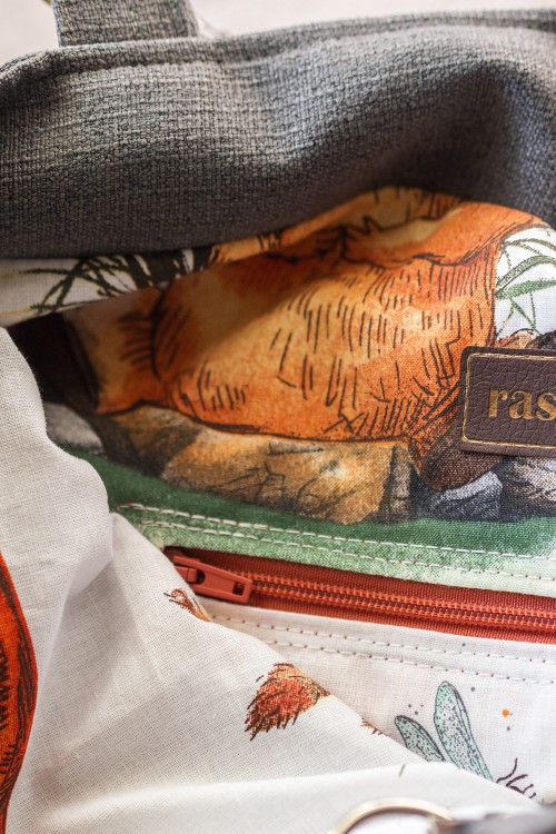 Duża szara torba na ramię