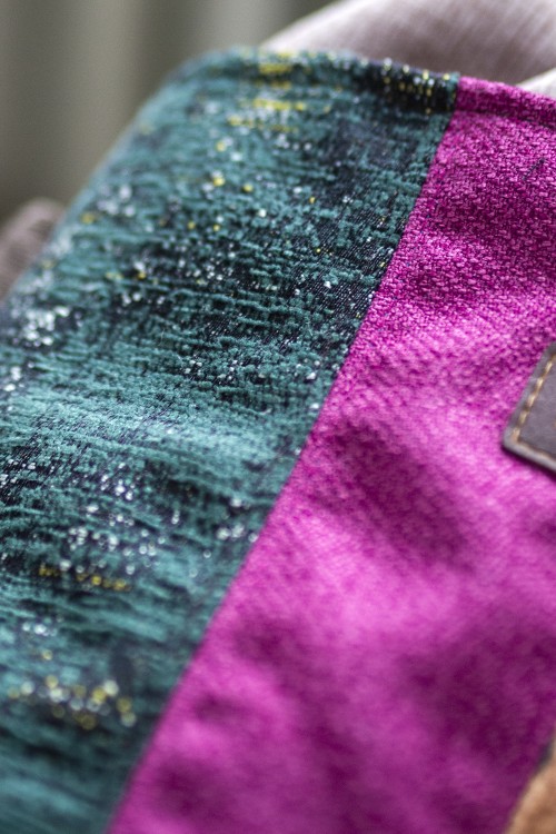 Patchworkowa listonoszka z kominem panterka