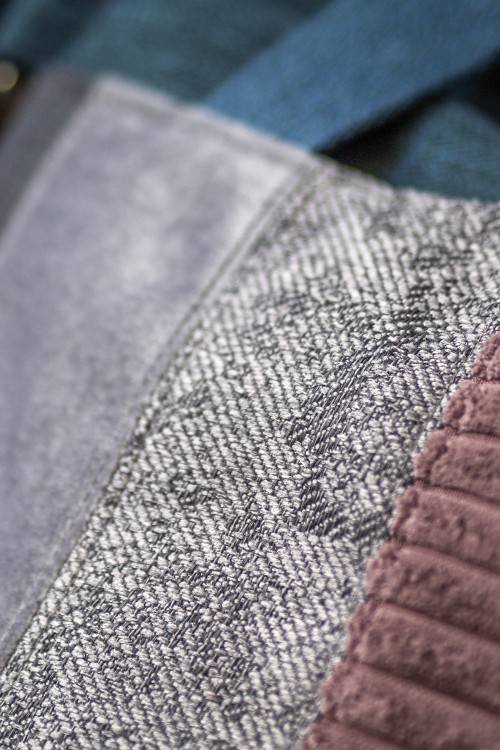 Torebka na ramię z kominem granat patchwork