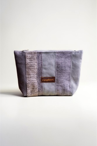 Szara kosmetyczka MAXI patchwork