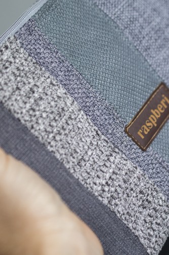 Szara kosmetyczka MAXI patchwork