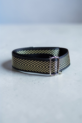 Czarno-złoty pasek do torebki