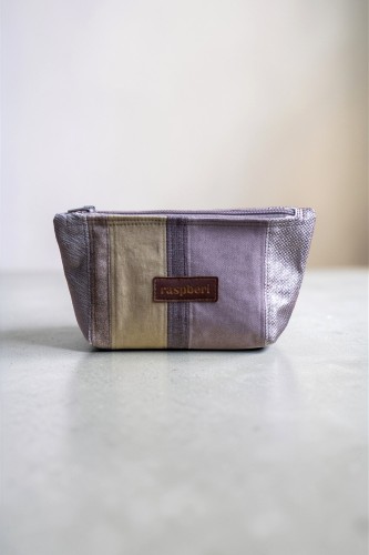 Szara patchworkowa kosmetyczka MIDI