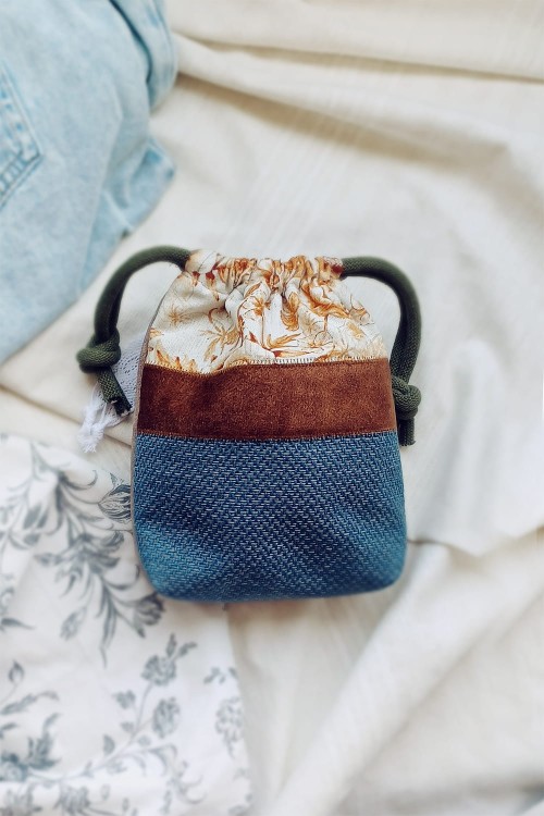 Worek na kierownicę roweru lub hulajnogi patchwork