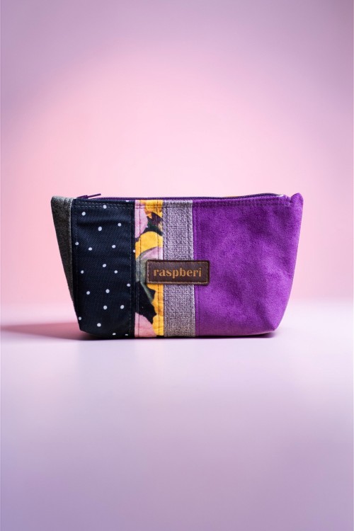 Kolorowa patchworkowa kosmetyczka MIDI