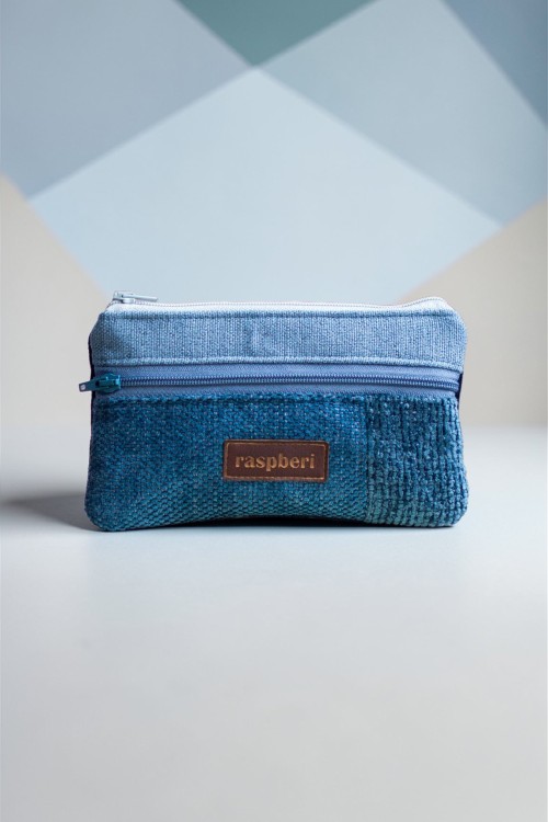 Niebieski portfelik damski