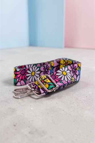 Pasek do torebki w kwiaty