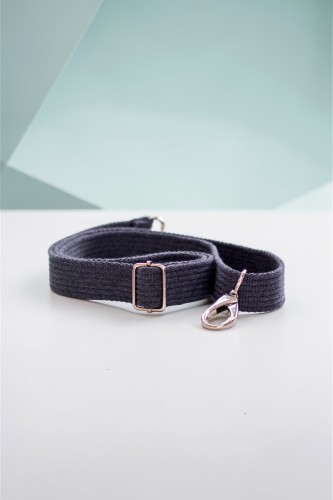 Grafitowy pasek do torebki