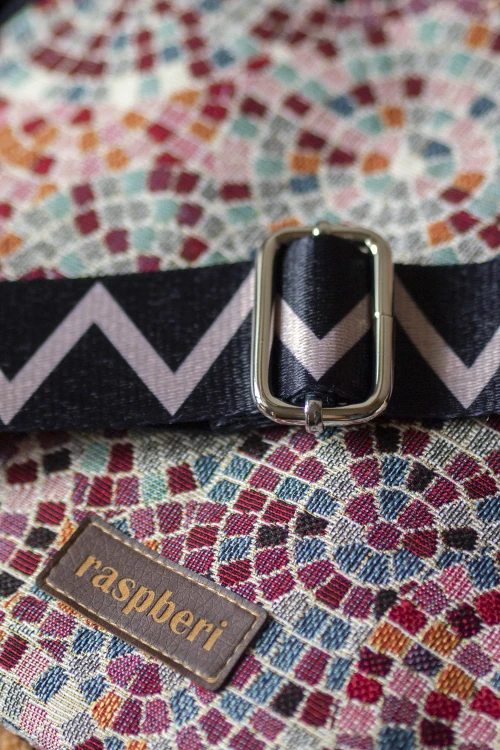 Żakardowa kolorowa kopertówka