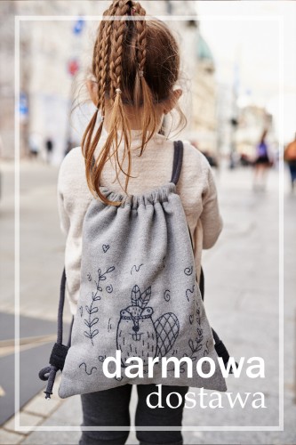 Szary workoplecak dziecięcy BÓBR