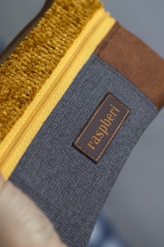 Miodowo-szary portfelik