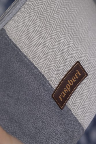 Szaro-kremowa kosmetyczka MAXI