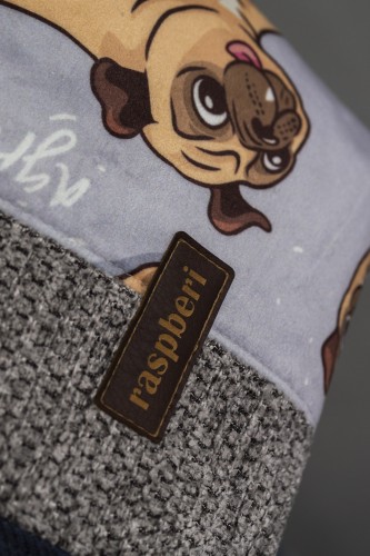 Kosmetyczka MAXI patchwork mopsy