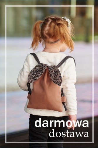 Workoplecak królik mini z haftowanymi uszkami