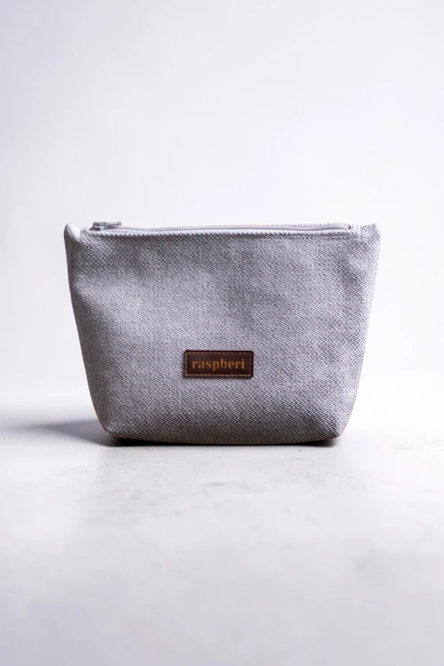 Jasnoszara kosmetyczka MAXI