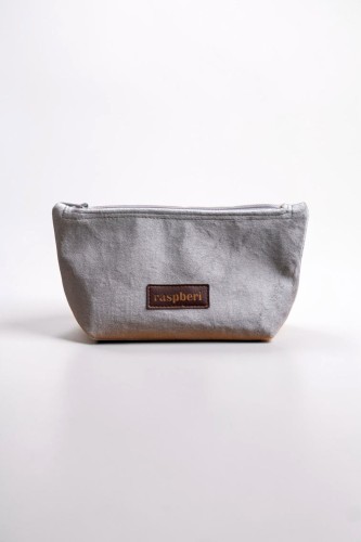 Szara welurowa kosmetyczka MIDI