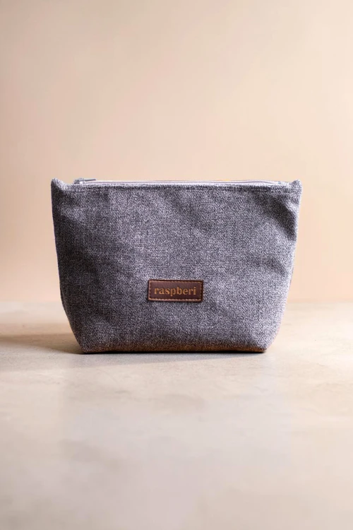 Ciemnoszara kosmetyczka MAXI