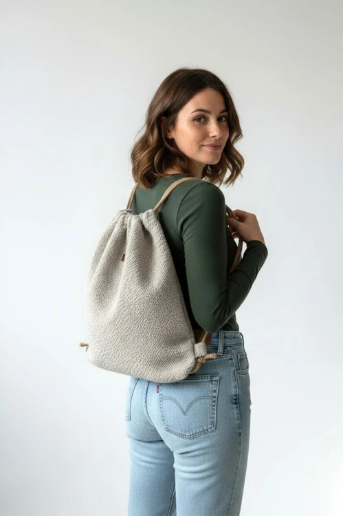 Beżowy workoplecak basic