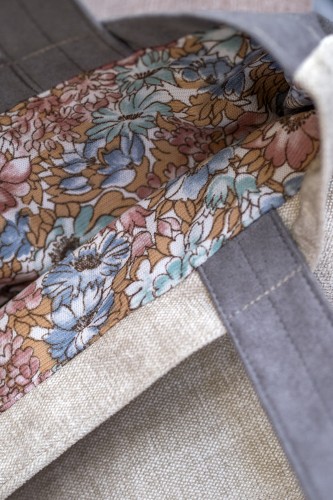 Kremowo-szara shopperka