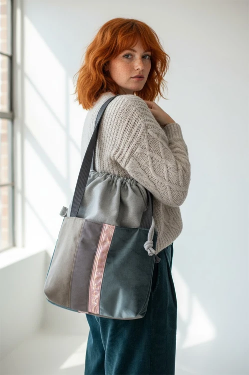 Kolorowa torba do wózka patchwork