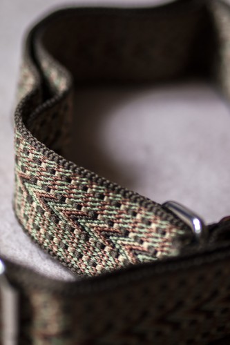 Brązowy pasek do torebki plecionka