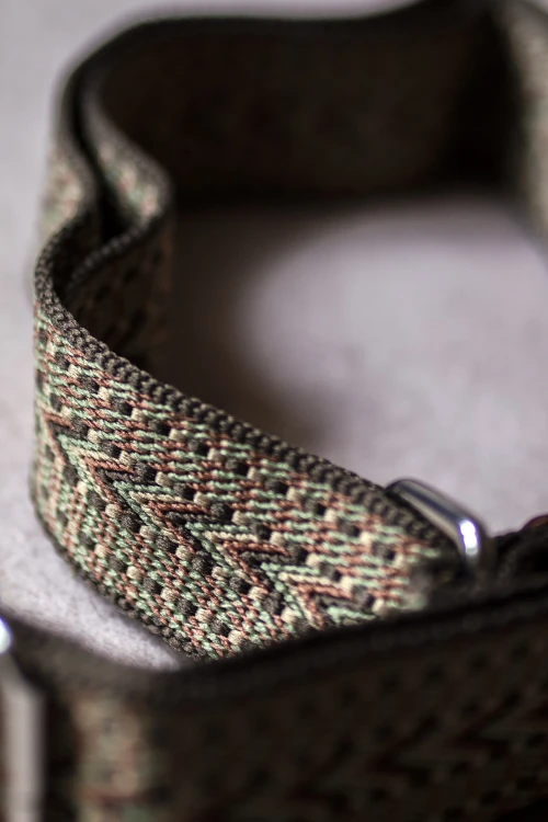 Brązowy pasek do torebki plecionka