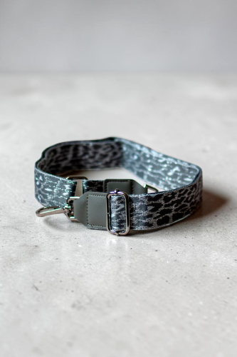 Pasek do torebki szara panterka