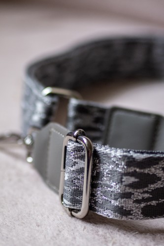 Pasek do torebki szara panterka