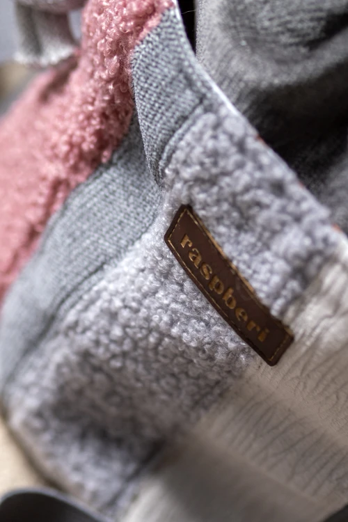 Szara patchworkowa listonoszka z kominem