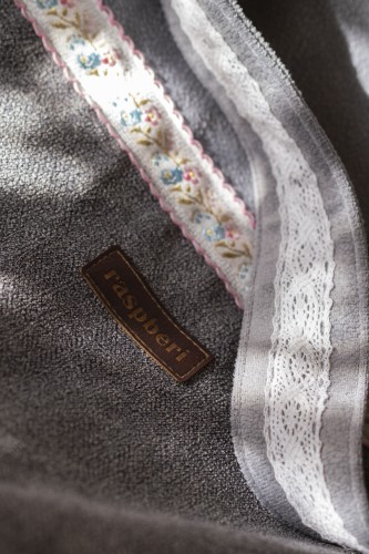 Szara torba plażowa z weluru huge bag