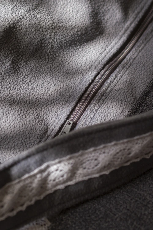 Szara torba plażowa z weluru huge bag