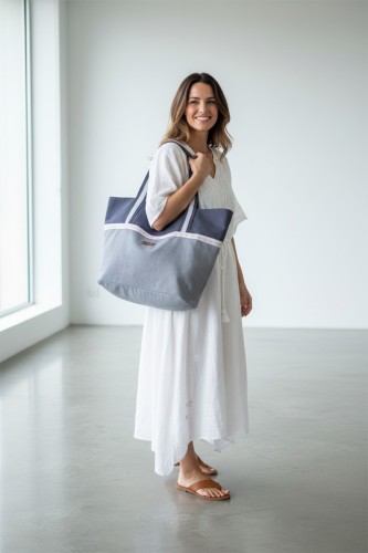 Grafitowa duża torba plażowa huge bag