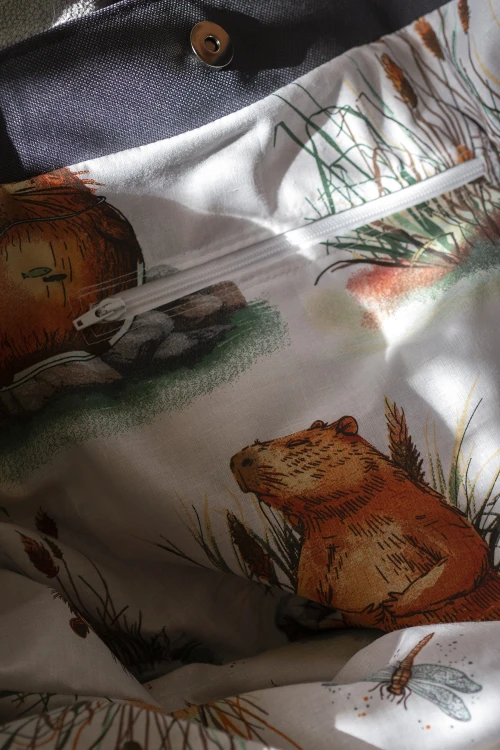 Grafitowa duża torba plażowa huge bag