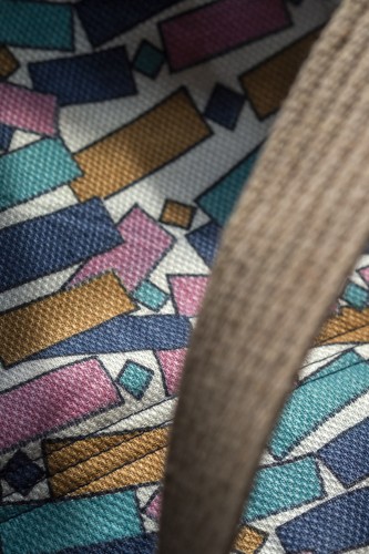 Torba granatowa handmade RASPBERI – unikatowa torba dla mamy z mocowaniami do wózka