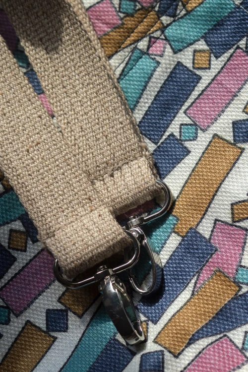 Torba granatowa handmade RASPBERI – unikatowa torba dla mamy z mocowaniami do wózka