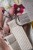 Torba z kominem patchwork no waste w kwiaty z zaczepami do wózka dziecięcego