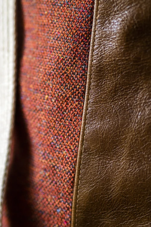 Torba shopper z kominem RASPBERI – unikatowa torba handmade w stylu no waste