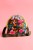 Torebka worek handmade Raspberi – kolorowa torebka w kwiaty | Unikat No Waste z regulowanym paskiem