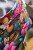 Torebka worek handmade Raspberi – kolorowa torebka w kwiaty | Unikat No Waste z regulowanym paskiem