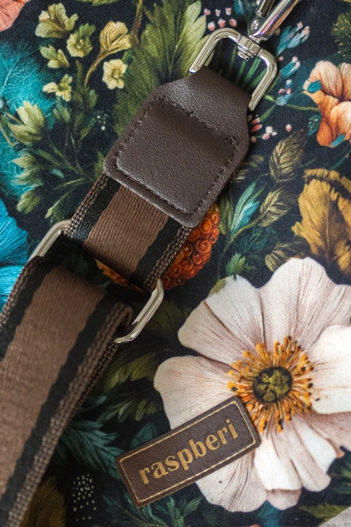 Kopertówka welurowa handmade – unikatowa torebka z regulowanym paskiem 21 × 27