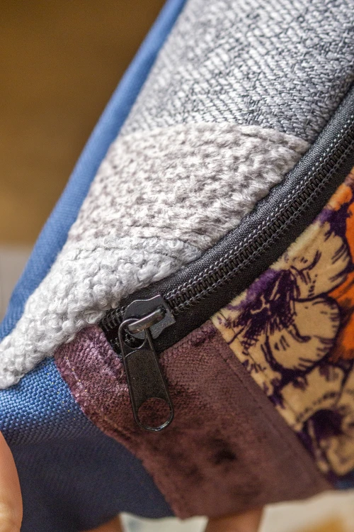 Nerka patchworkowa no waste – unikatowa saszetka handmade