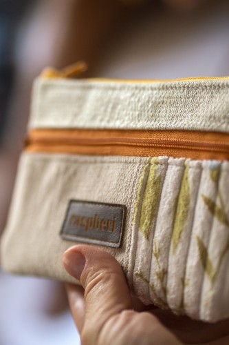 Portfel patchworkowy no waste handmade – unikat raspberi